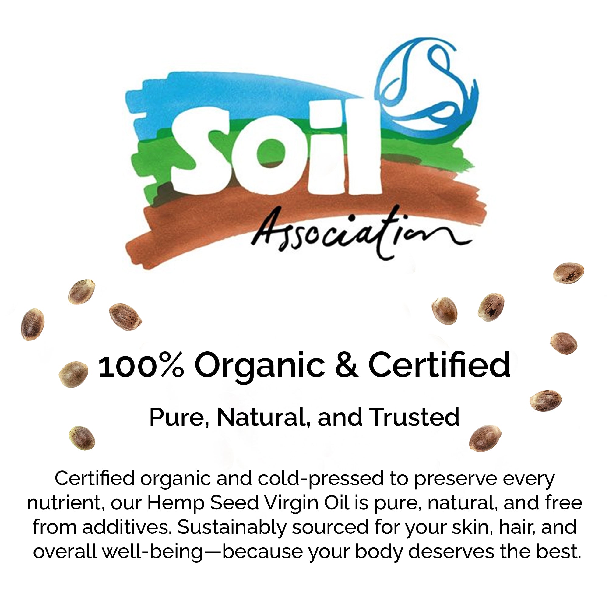 Hemp Seed Oil – 100% Pure Organic Oil for Skin & Hair Care