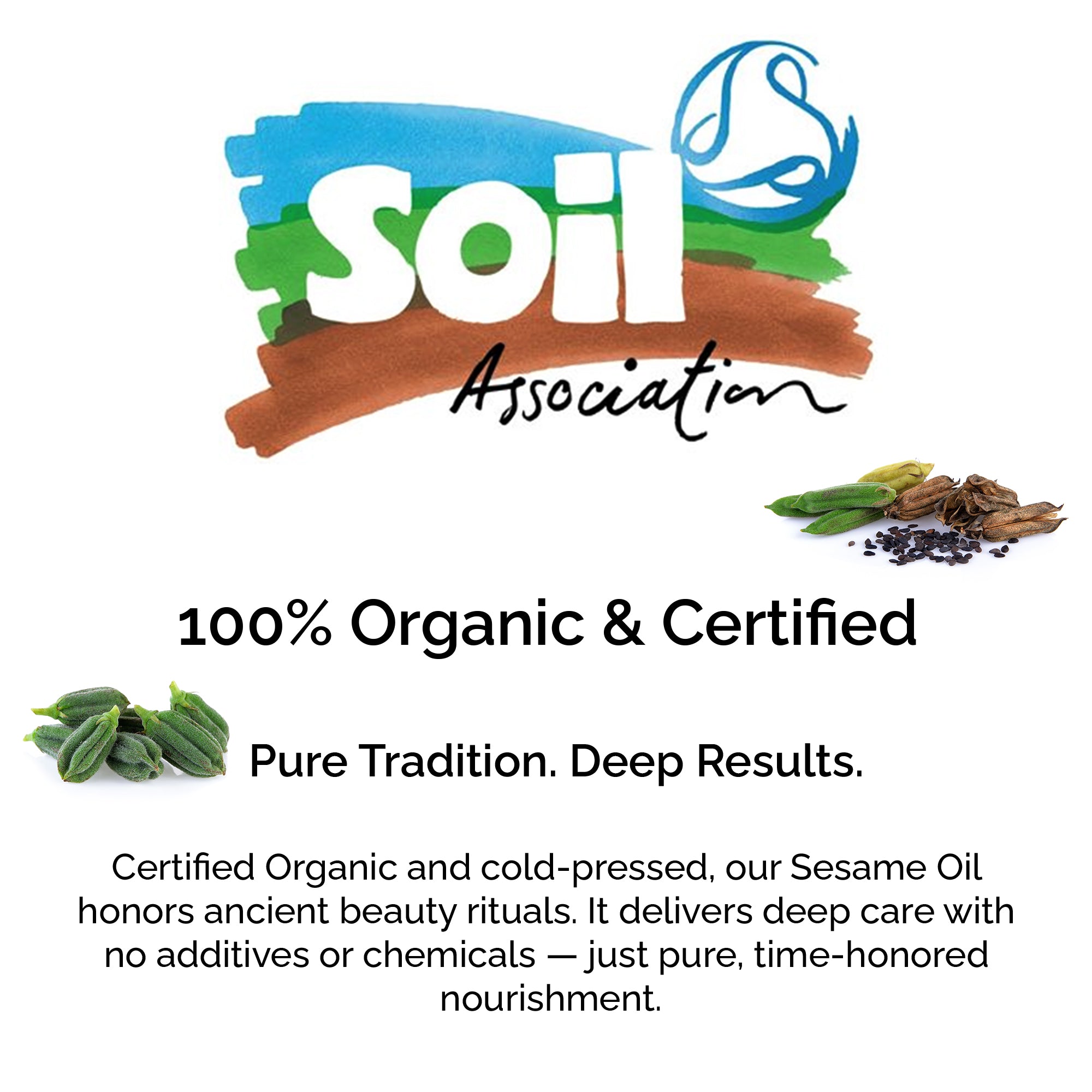 100 % Organic Cold-Pressed Sesame Seed Oil – Skin & Hair Care