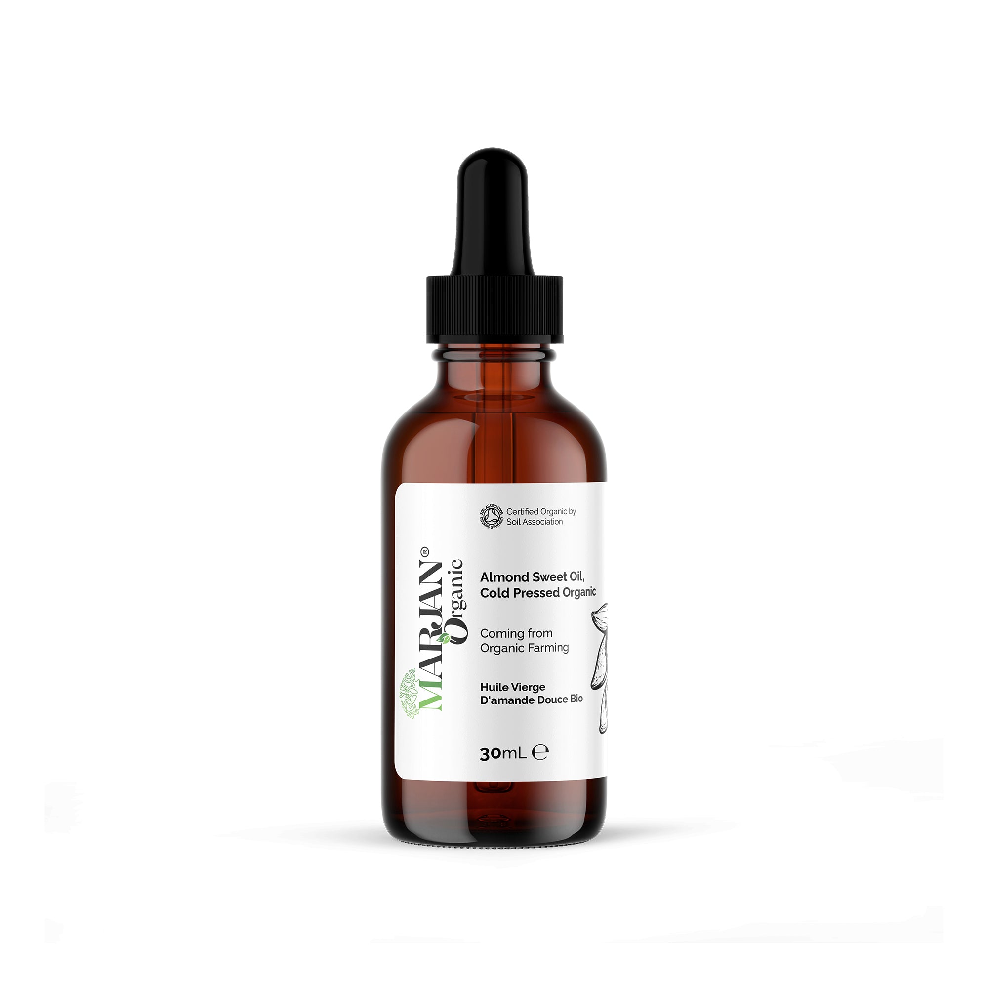 Organic Sweet Almond Oil – Pure Cold-Pressed Oil for Skin & Hair Care