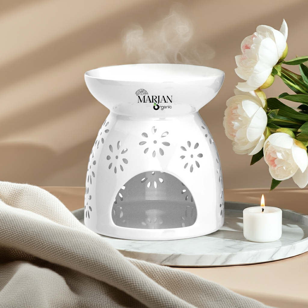 Ceramic Essential Oil Diffuser & Candle Burner – Aromatherapy Gift Set