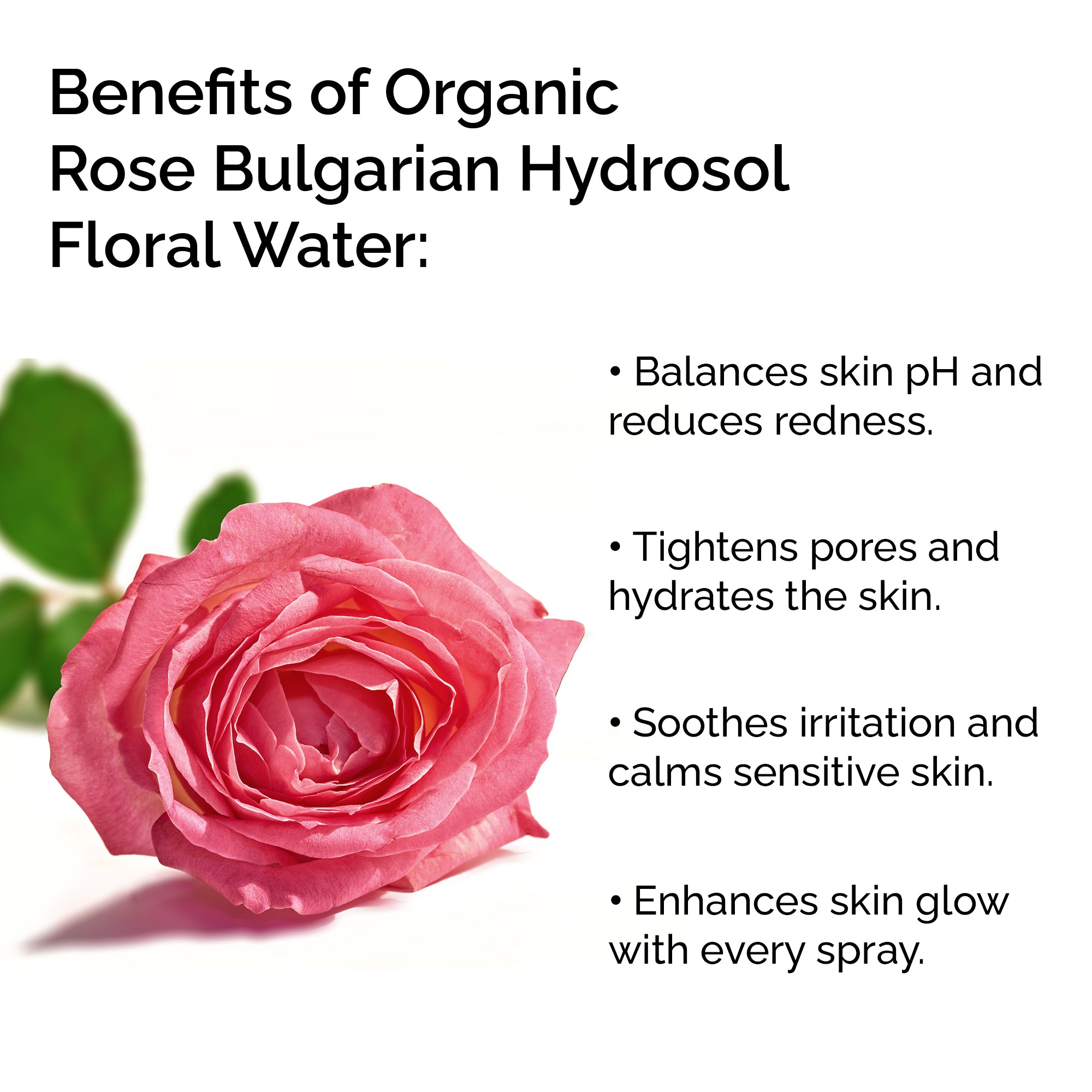 Organic Rose Water from Bulgaria – Natural Hydrosol Floral for Skin & Hair Care