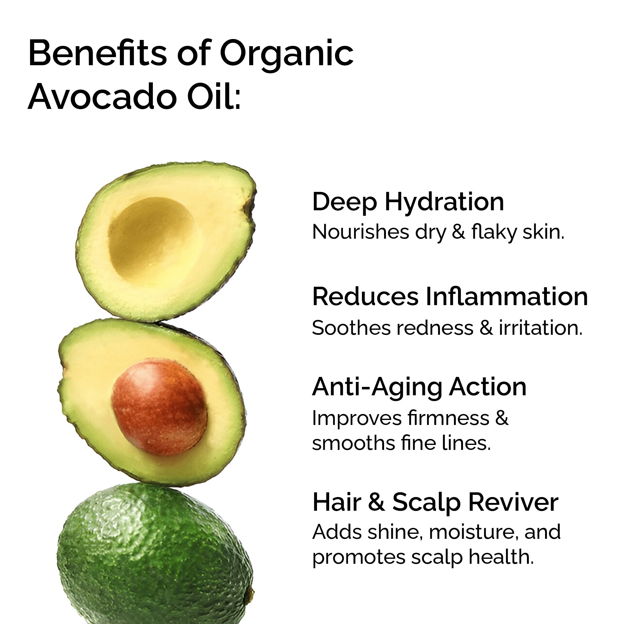 Organic Avocado Oil – 100% Pure, Cold-Pressed, Skin & Hair Care