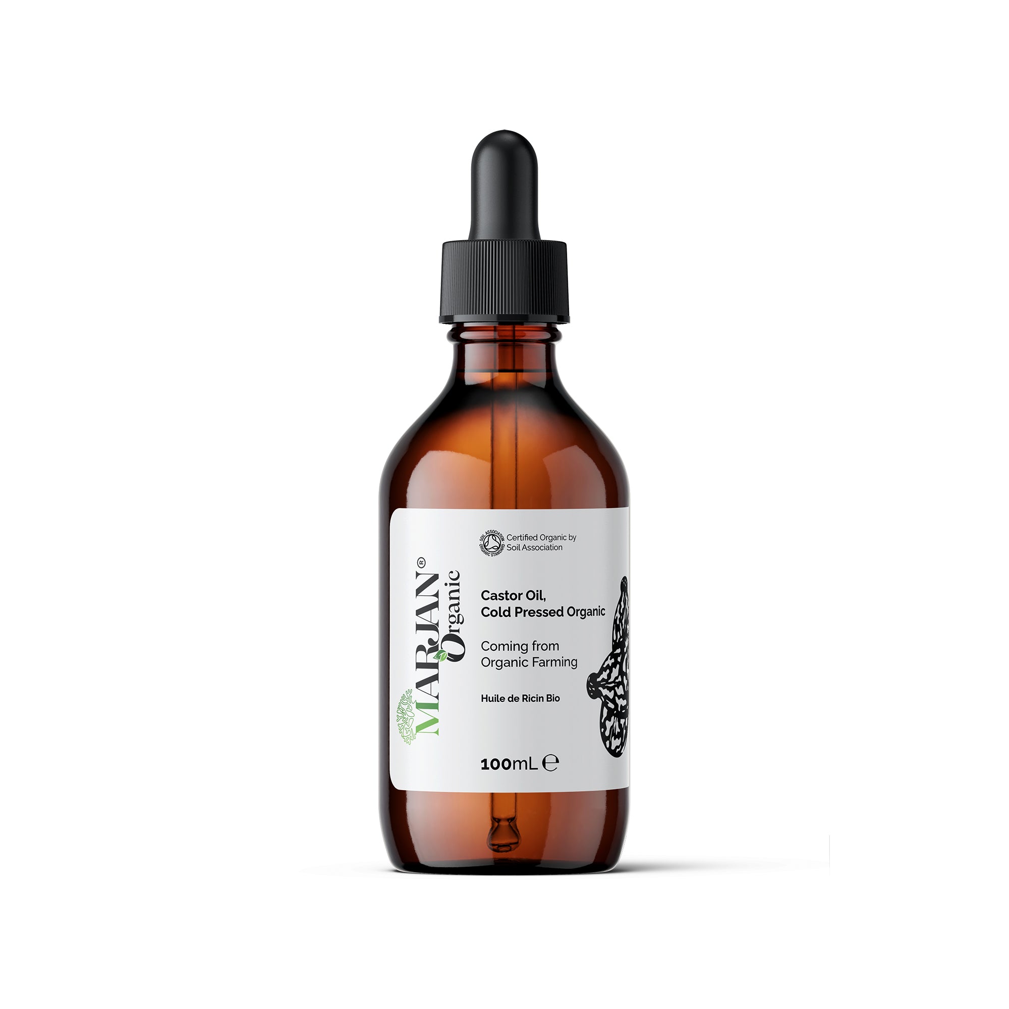 Organic Castor Oil – 100% Pure, Cold-Pressed for Hair, Skin & Lashes