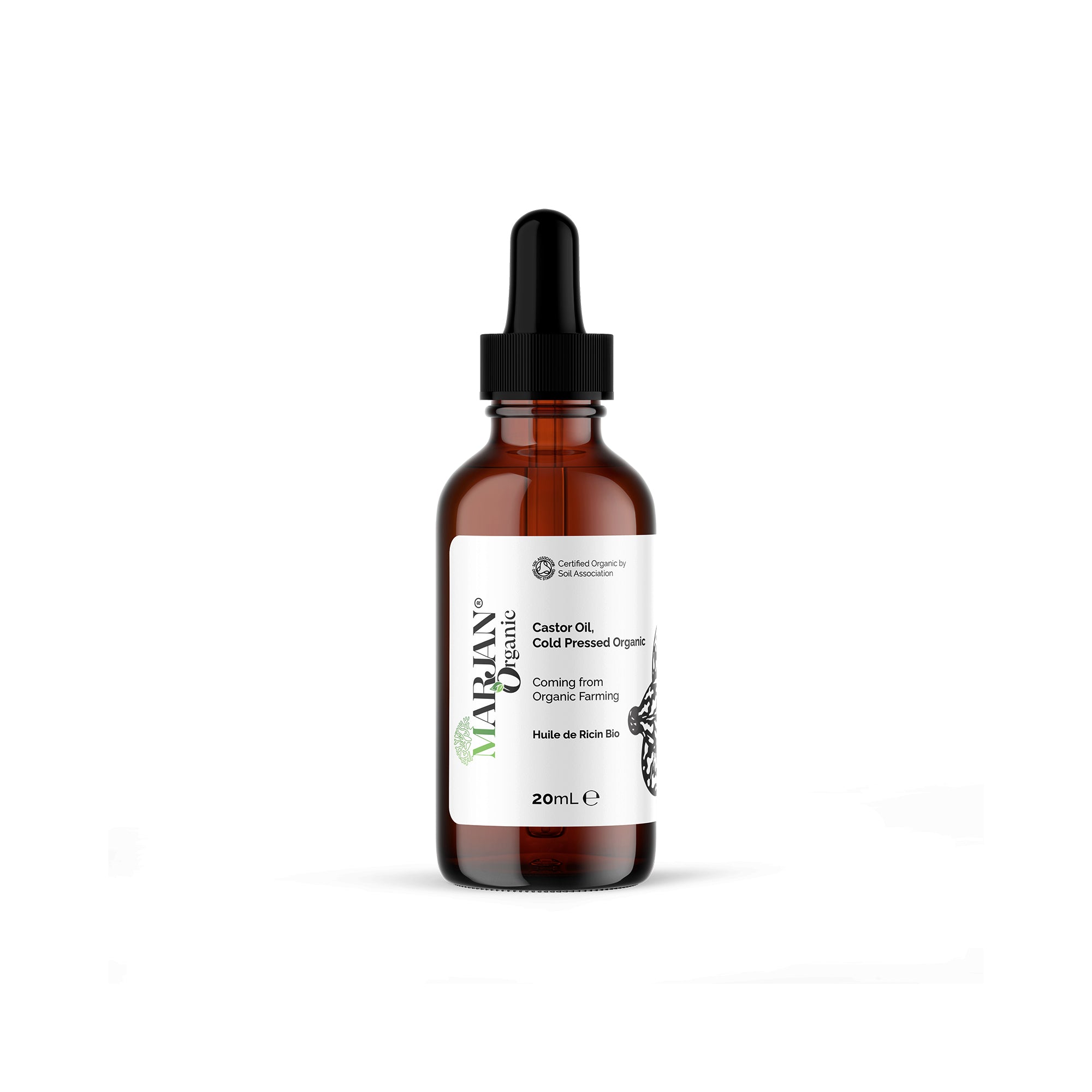 Organic Castor Oil – 100% Pure, Cold-Pressed for Hair, Skin & Lashes