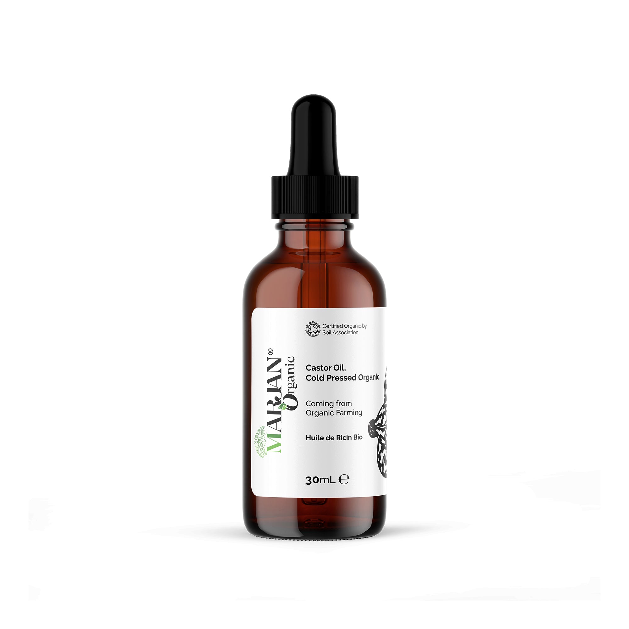 Organic Castor Oil – 100% Pure, Cold-Pressed for Hair, Skin & Lashes
