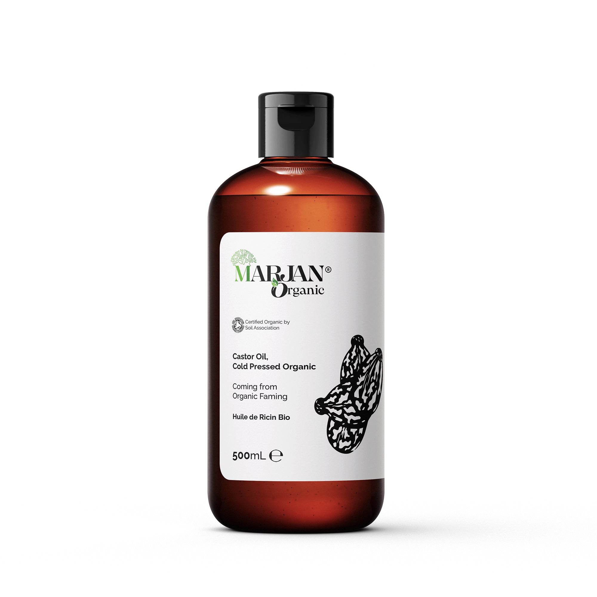 Organic Castor Oil – 100% Pure, Cold-Pressed for Hair, Skin & Lashes