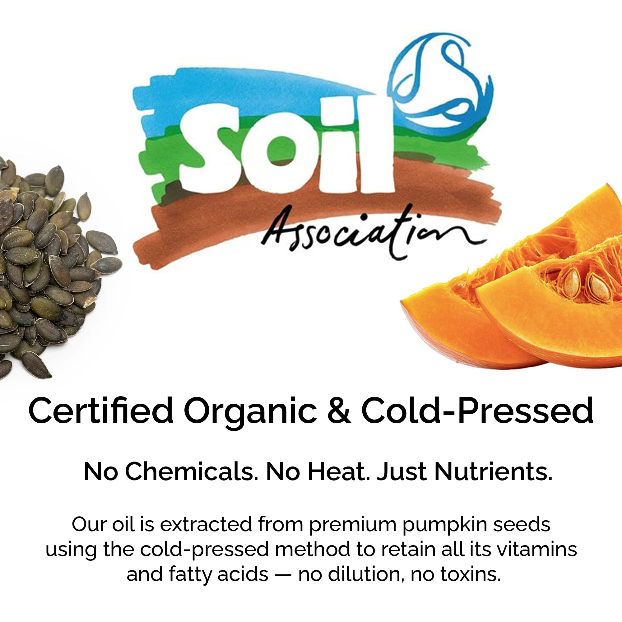 Organic Pumpkin Seed Oil 100% Pure Cold-Pressed for Face, Body & Hair