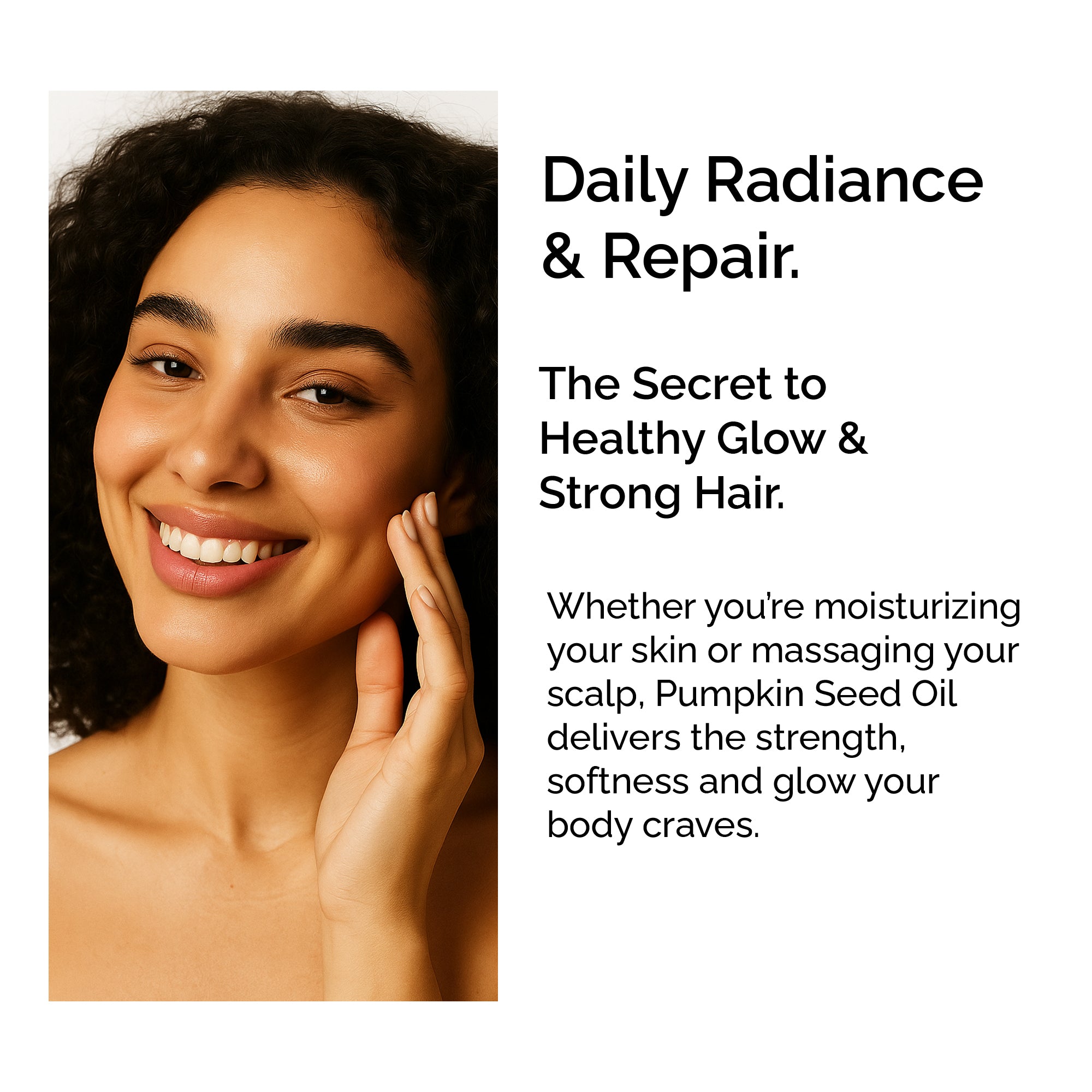 Organic Pumpkin Seed Oil 100% Pure Cold-Pressed for Face, Body & Hair