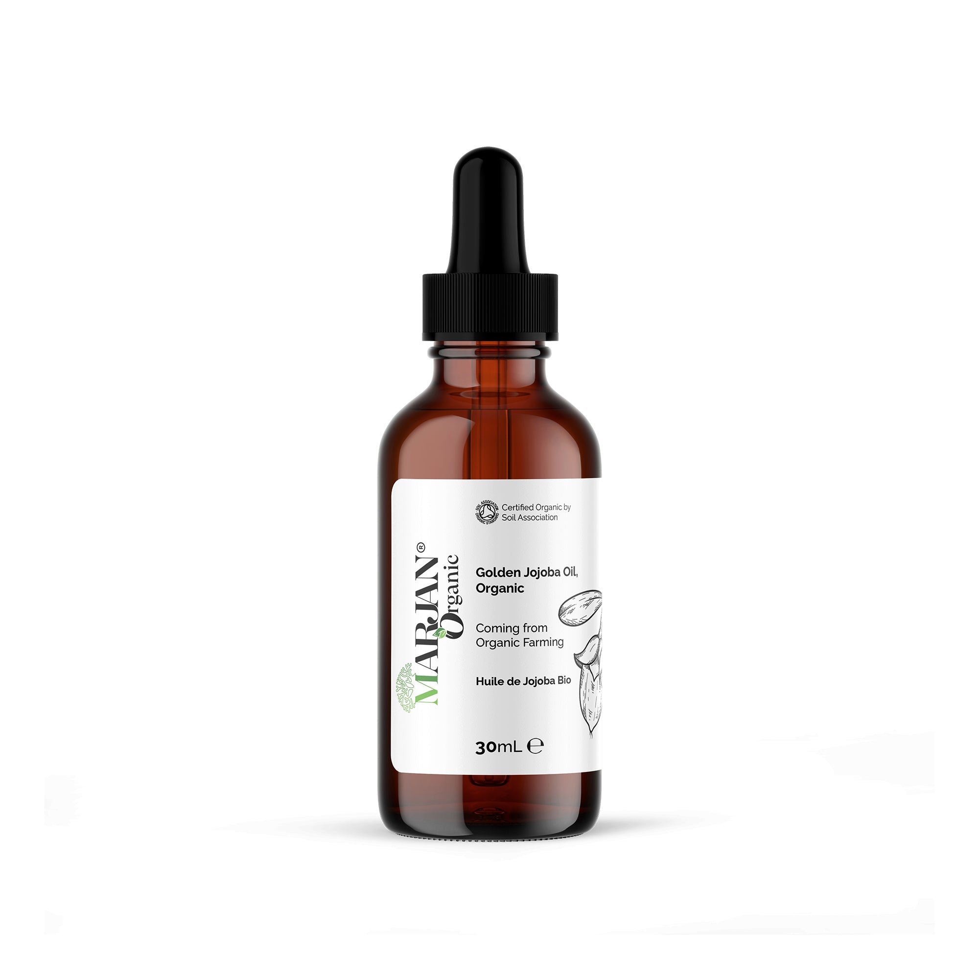 Organic Jojoba Oil – 100% Pure, For Face, Body & Hair Care