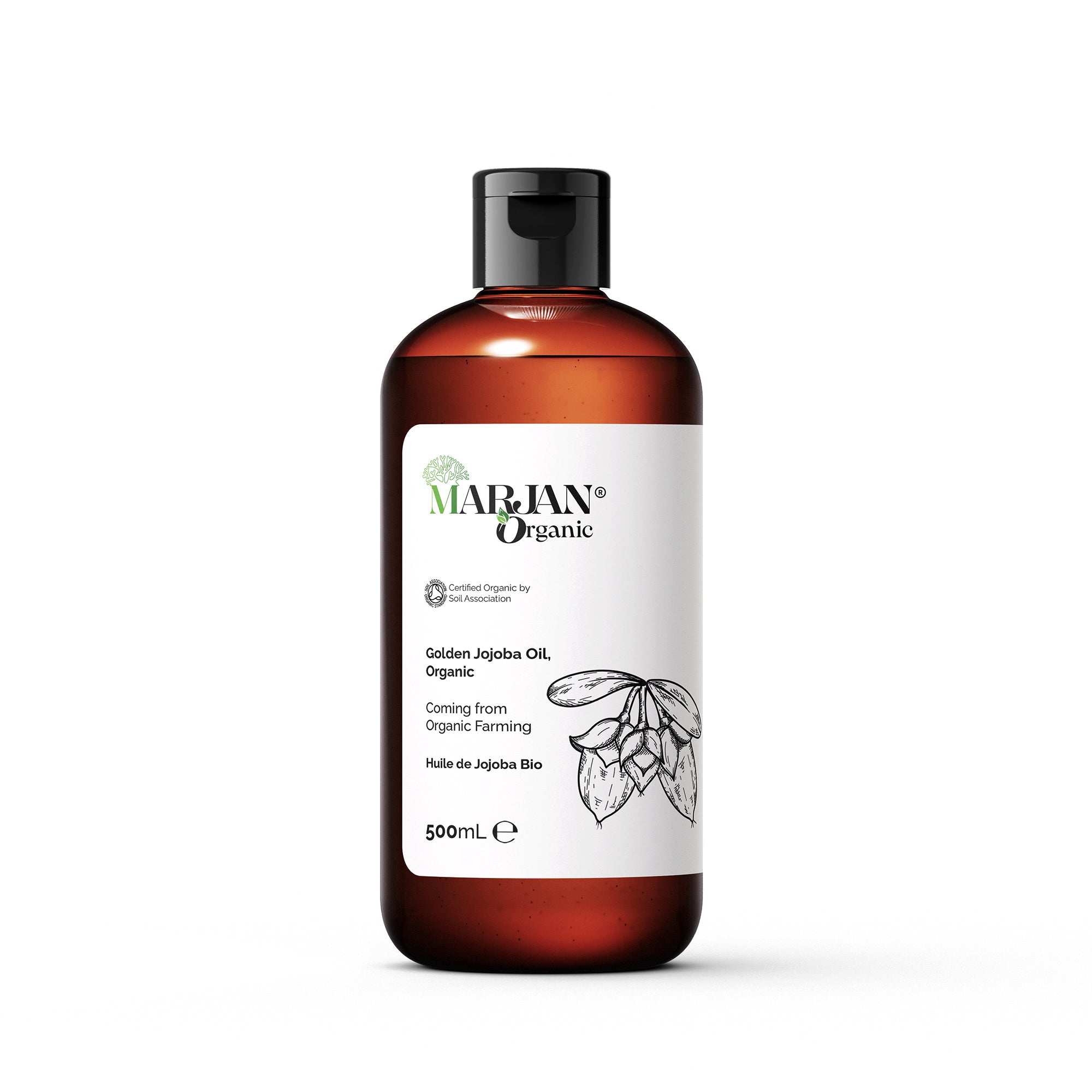 Organic Jojoba Oil – 100% Pure, For Face, Body & Hair Care