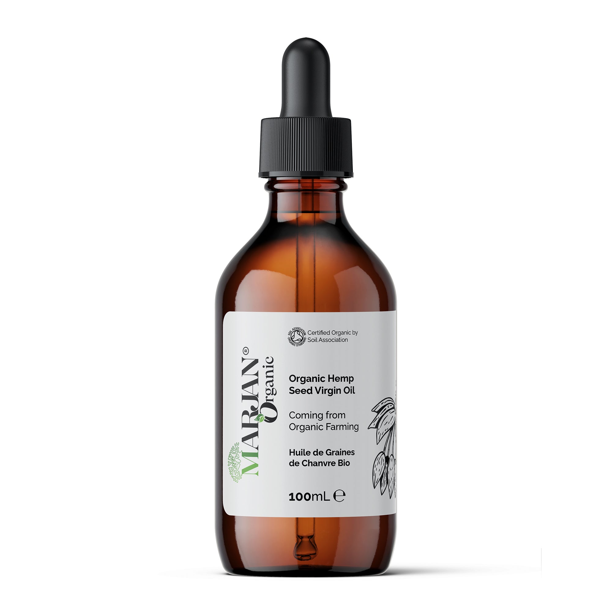 Hemp Seed Oil – 100% Pure Organic Oil for Skin & Hair Care