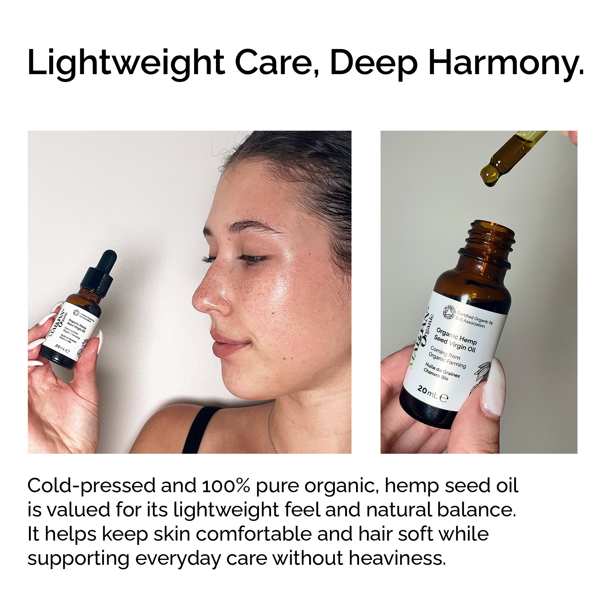 Organic Hemp Seed Oil – 100% Pure, Cold-Pressed for Face, Body, Hair & Massage