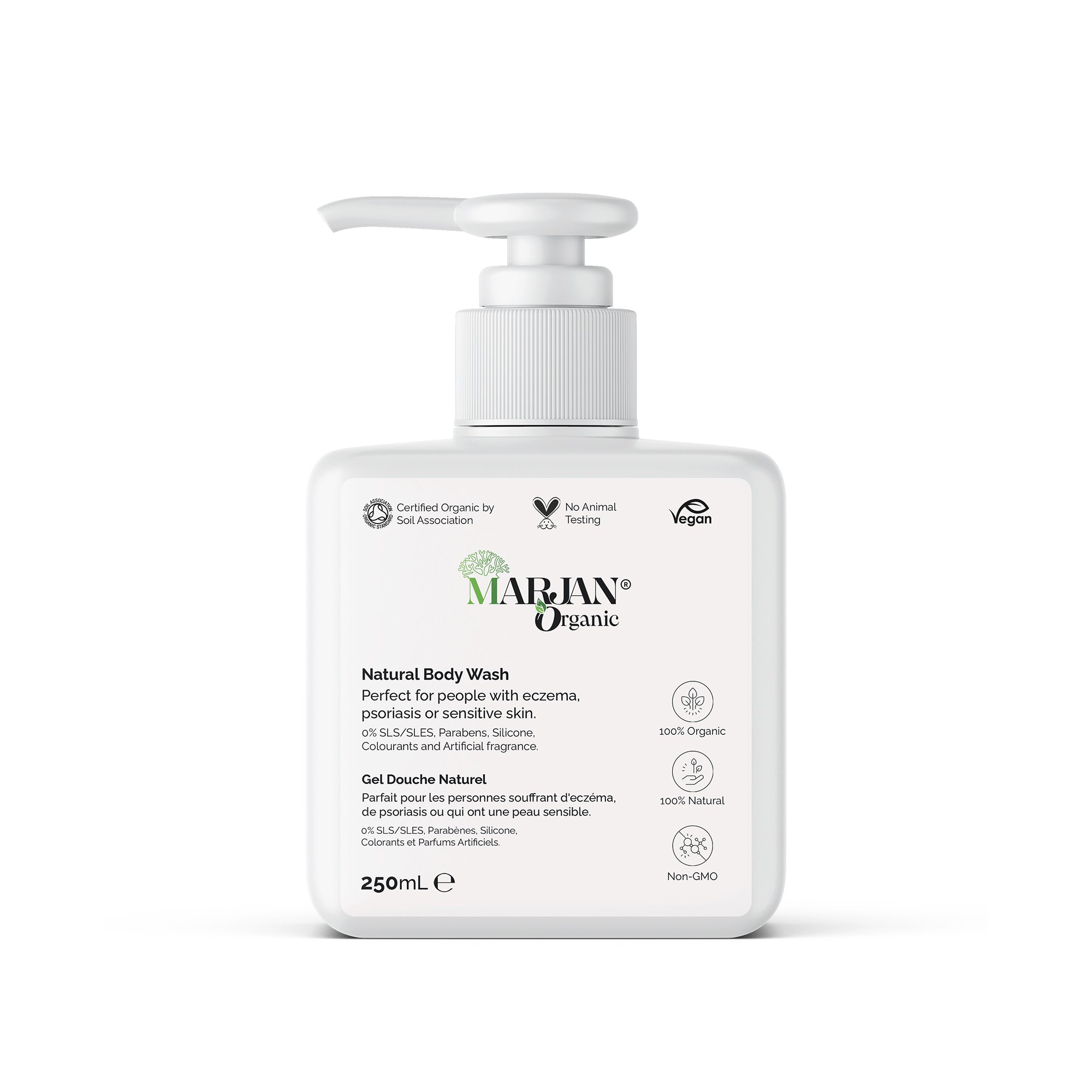 Natural Body Wash with Coconut & Sunflower Oil – Moisturizing & Vegan