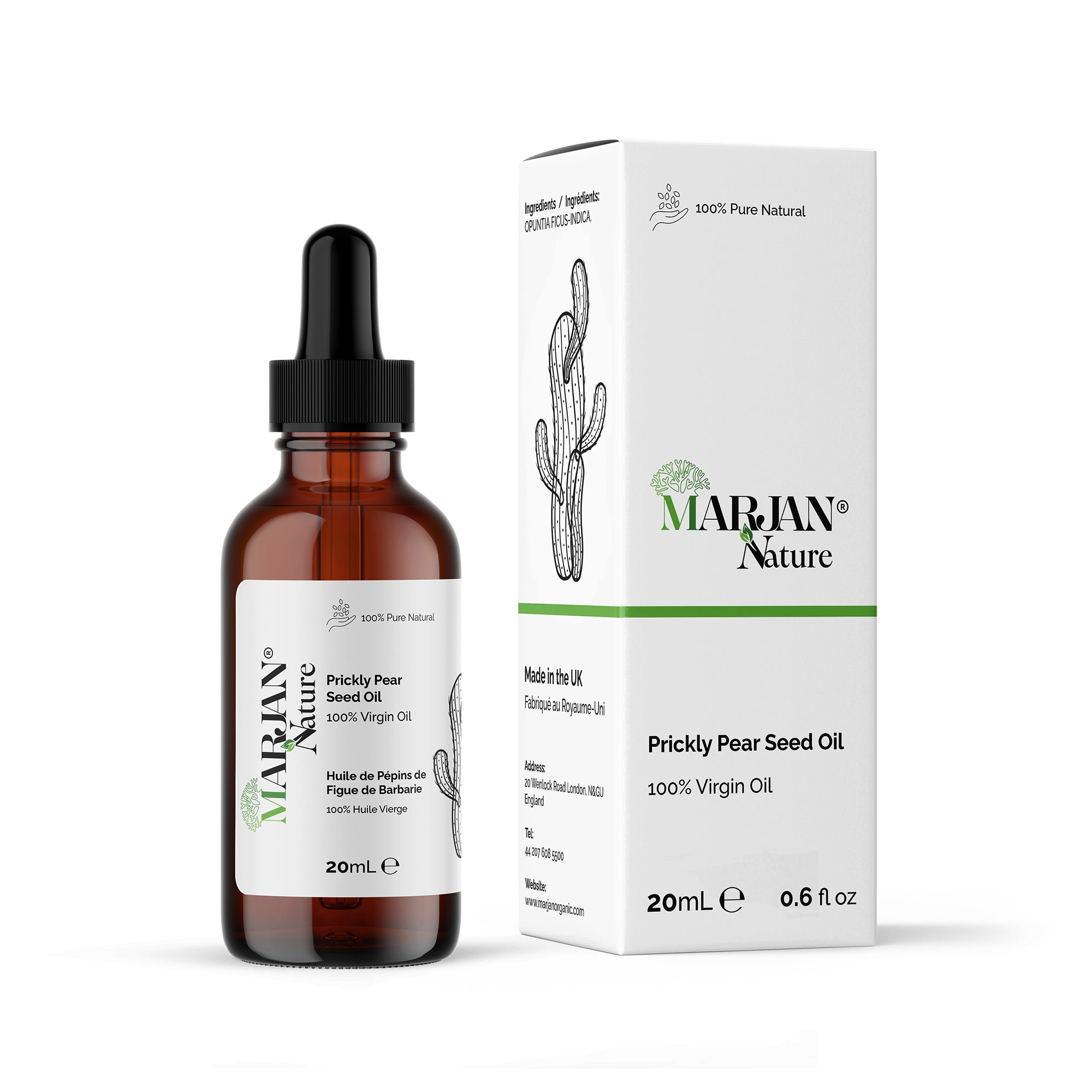 100% Pure Prickly Pear Seed Oil – Virgin & Natural Hair & Skin Care