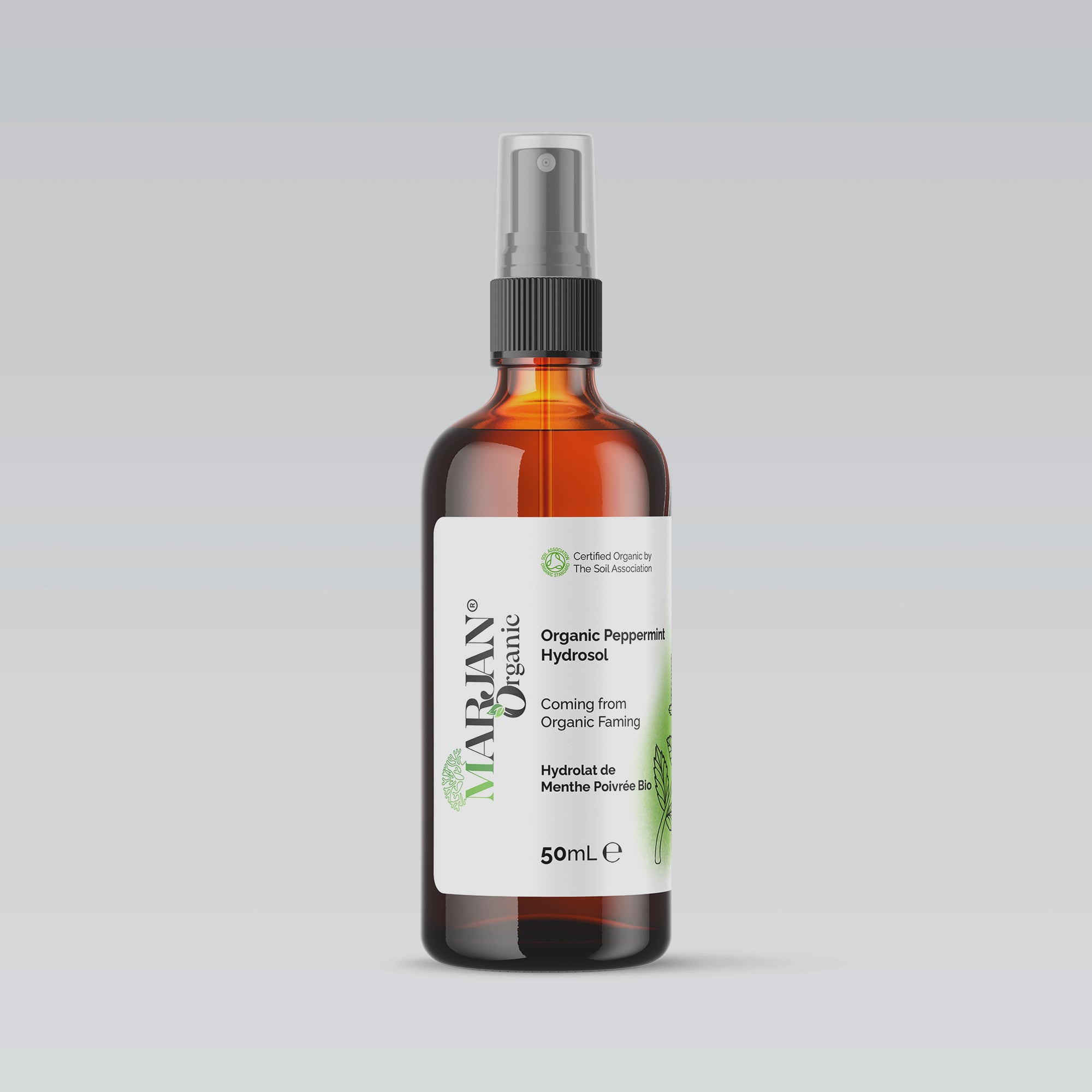 Organic Peppermint Hydrosol – Pure Refreshing Floral Water for Skin & Hair
