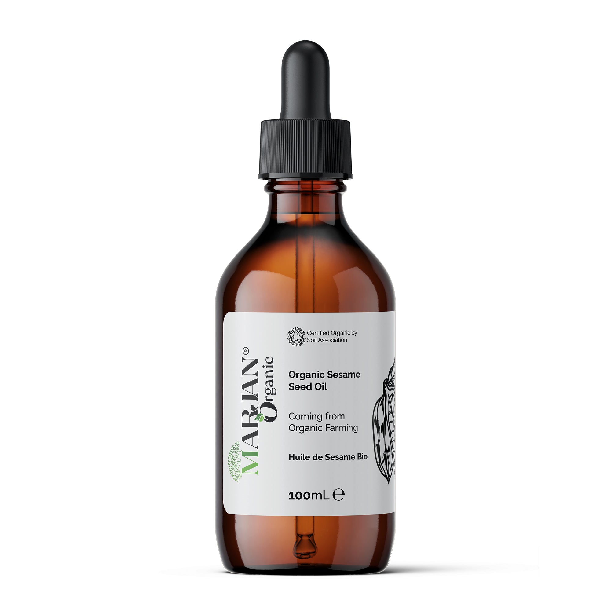 100 % Organic Cold-Pressed Sesame Seed Oil – Skin & Hair Care