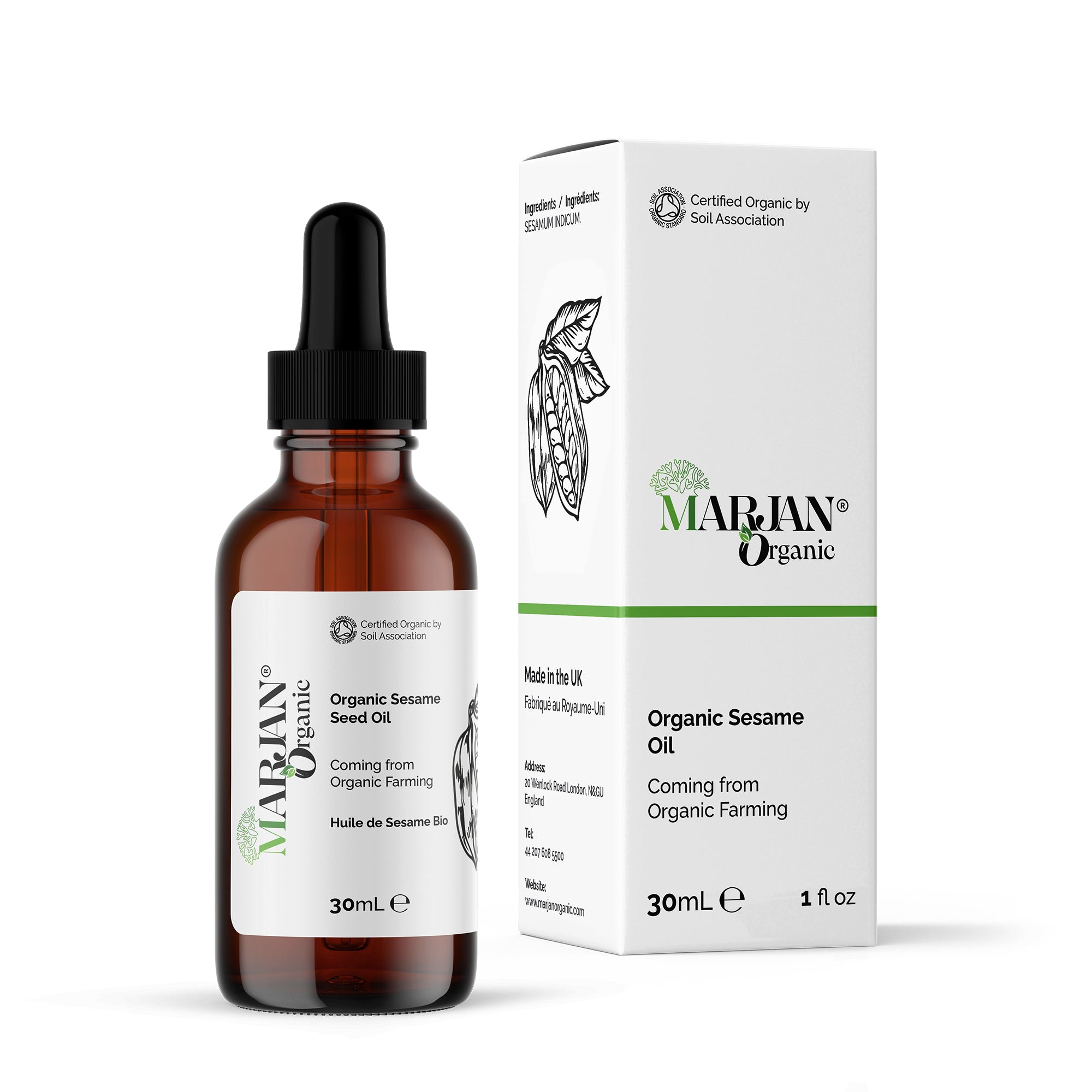 100 % Organic Cold-Pressed Sesame Seed Oil – Skin & Hair Care