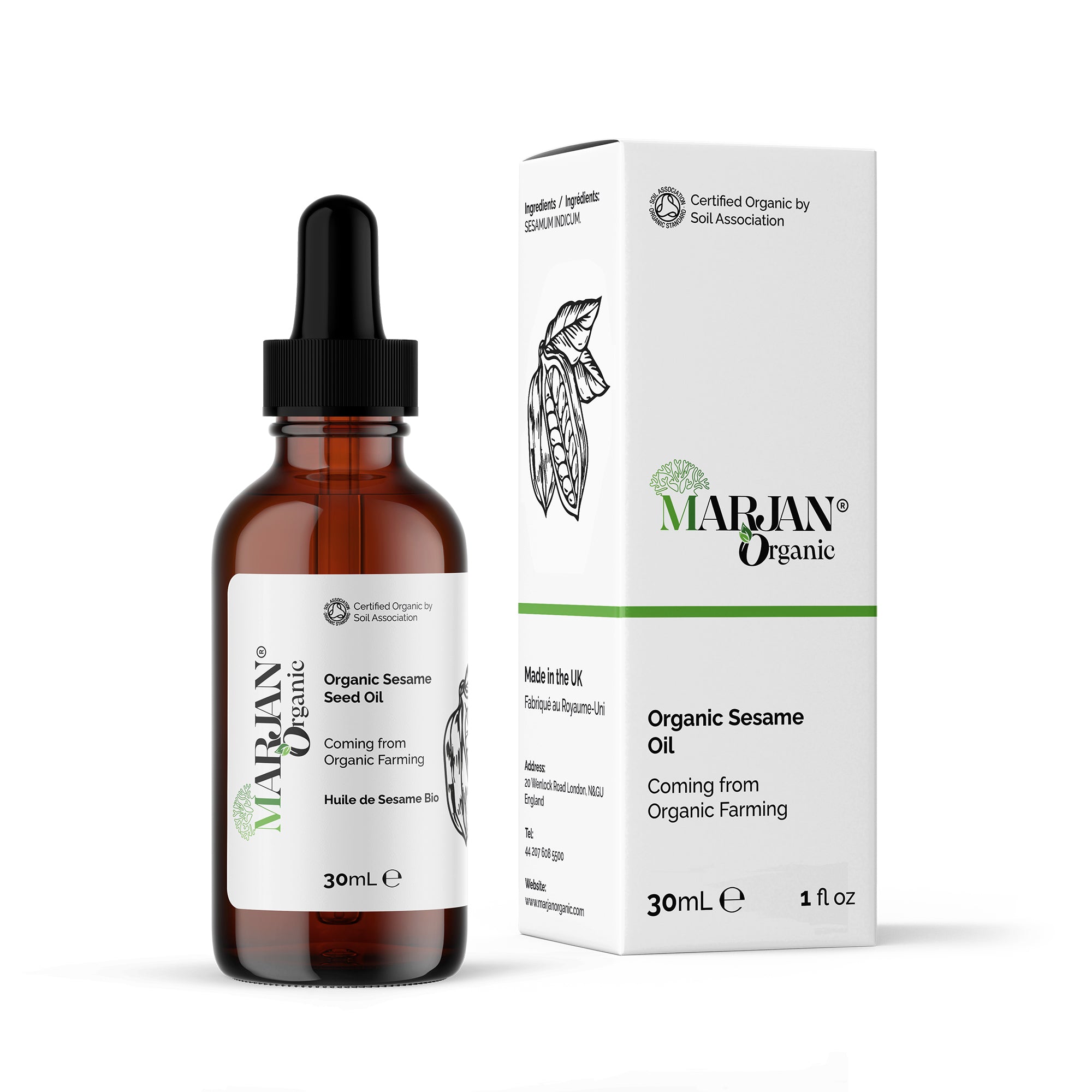 100 % Organic Cold-Pressed Sesame Seed Oil – Skin & Hair Care