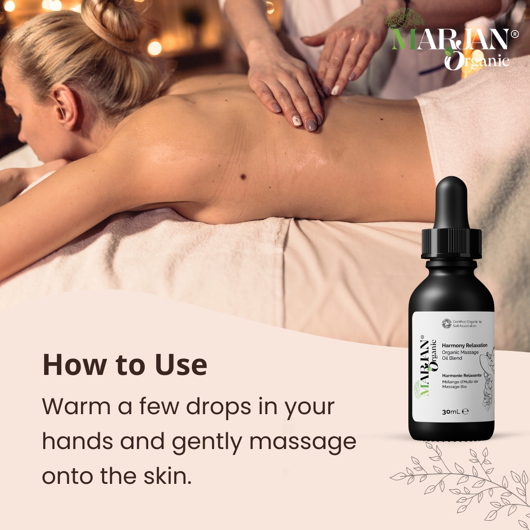 Harmony Relaxation Organic Massage Oil – Gentle & Soothing Care