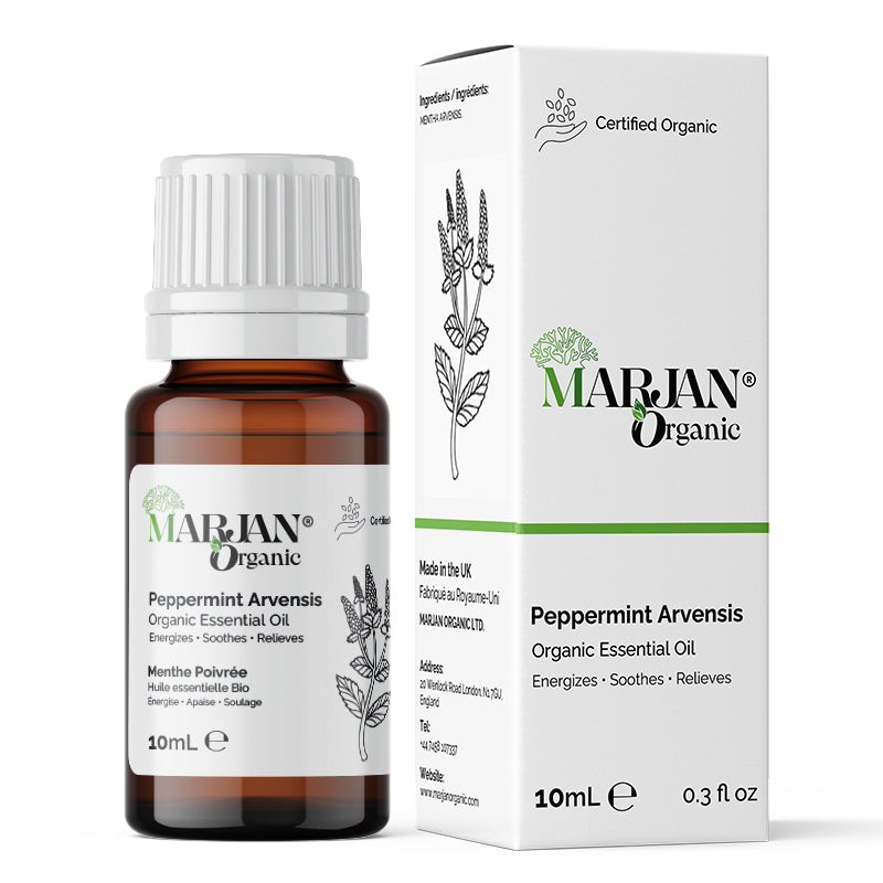 Organic Peppermint Arvensis Essential Oil – 100% Pure & Natural, Undiluted