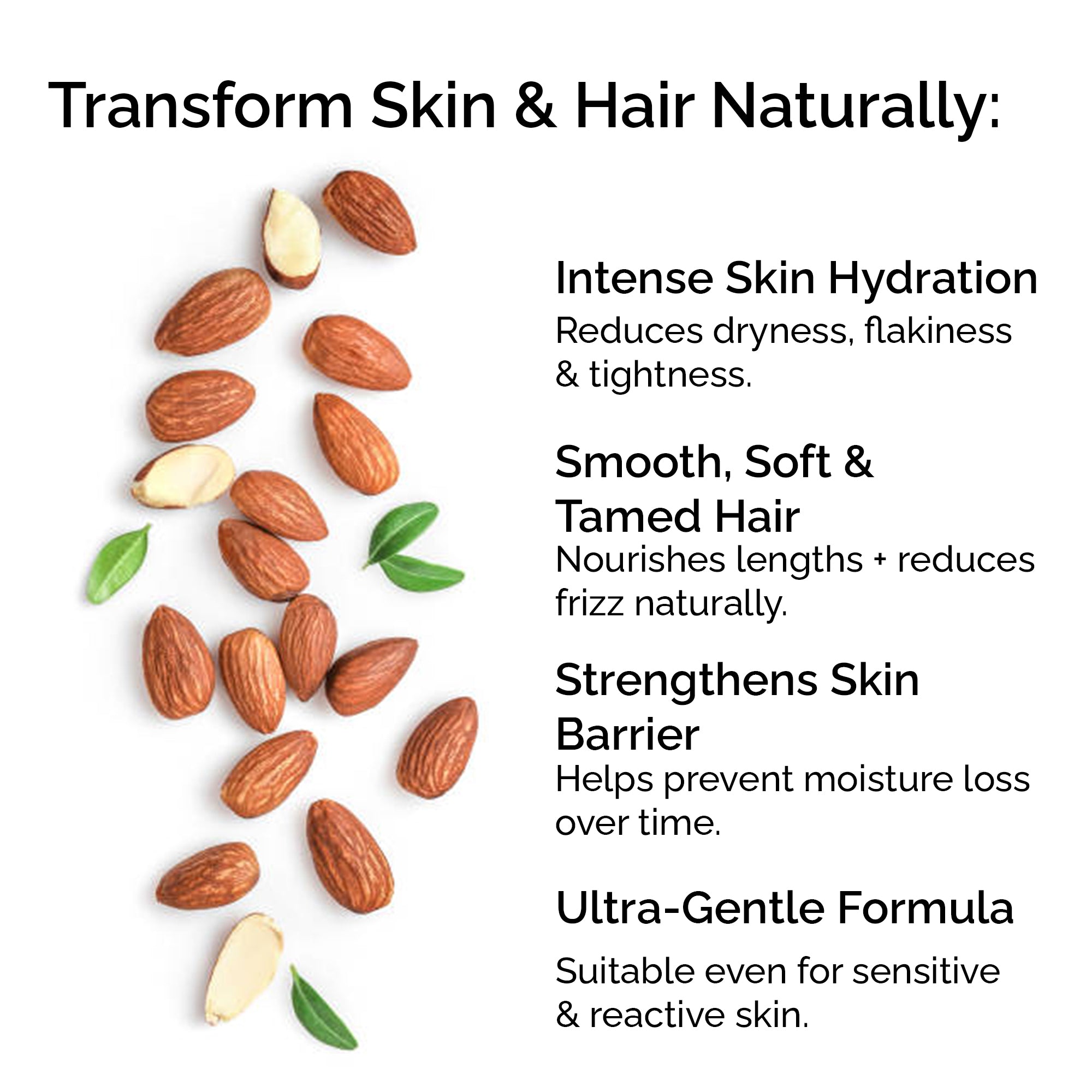 Organic Sweet Almond Oil – Pure Cold-Pressed Oil for Face & Hair Care