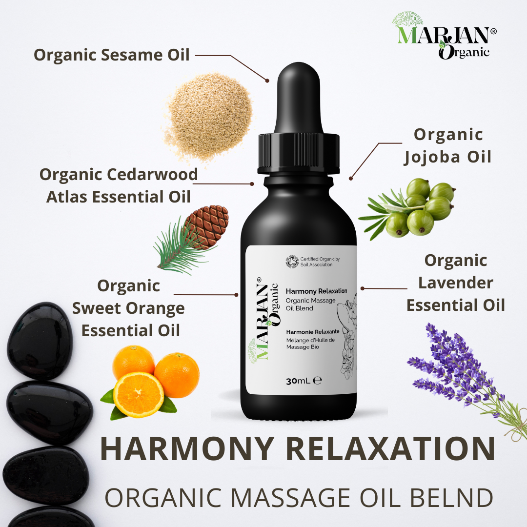 Harmony Relaxation Organic Massage Oil – Gentle & Soothing Care