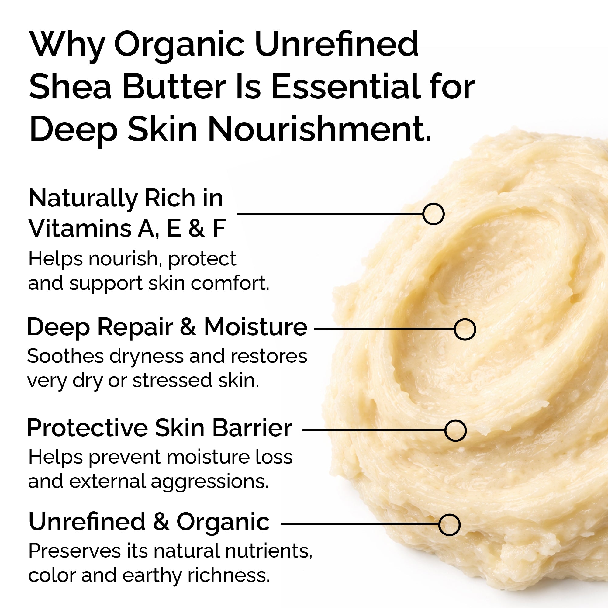 Raw Shea Butter – 100% Pure Organic, Hair & Skin