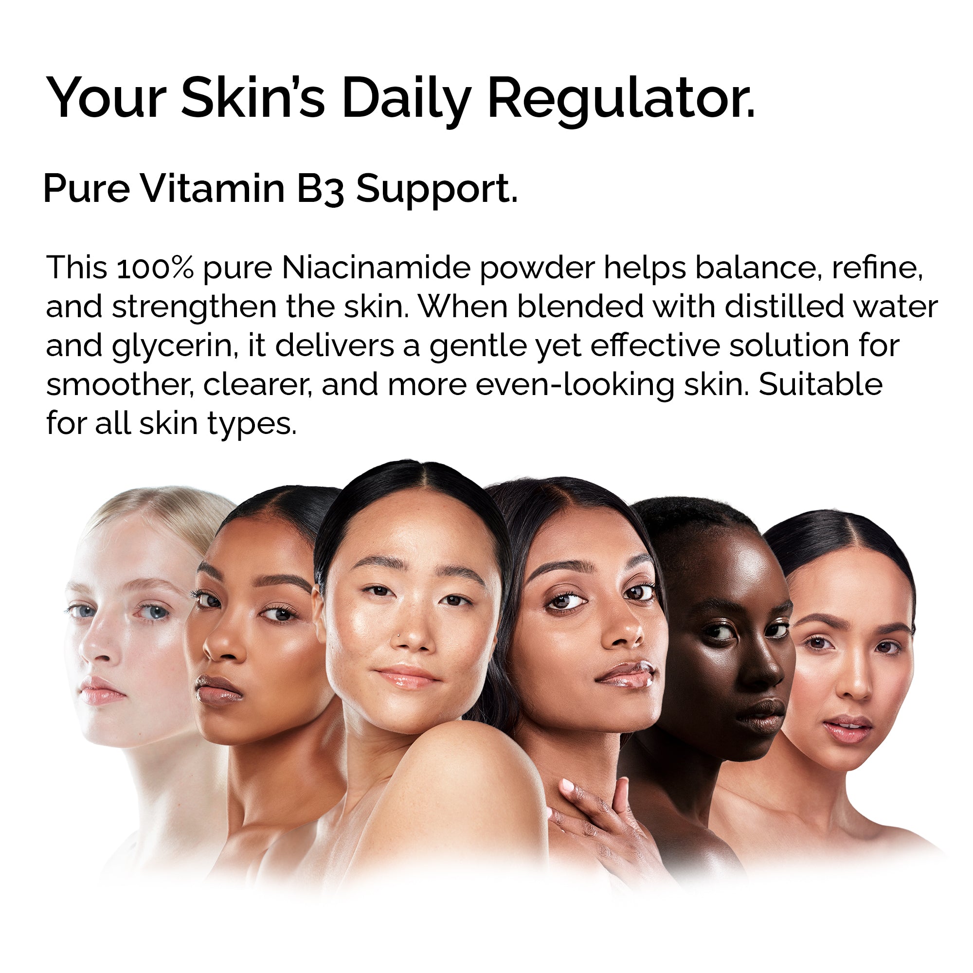 Niacinamide Powder 30g – Pure & Natural Vitamin B3 for Skin Glow, Brightening, Even Skin Tone & Pore Refining Care