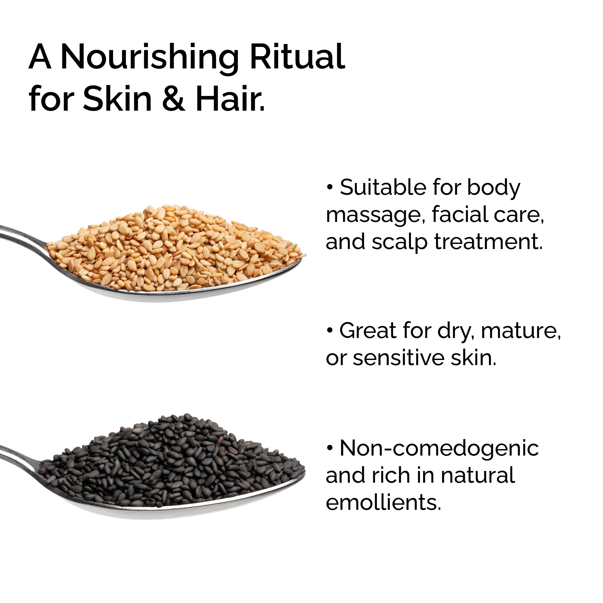Organic Sesame Seed Oil – 100% Pure, Cold-Pressed for Face, Skin, Hair &amp; Massage