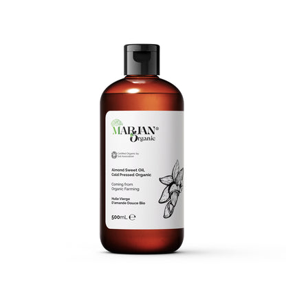 Organic Sweet Almond Oil – Pure Cold-Pressed Oil for Skin &amp; Hair Care