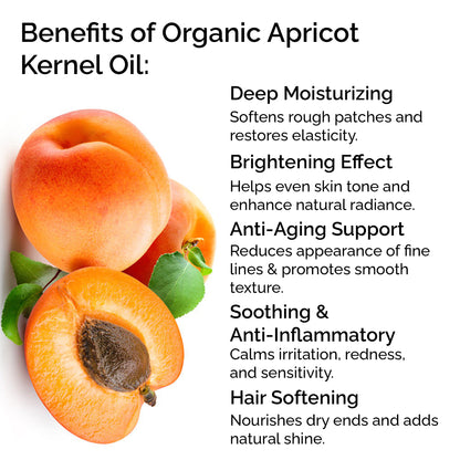 Cold-Pressed Organic Apricot Kernel Oil – Pure Natural Oil for Skin &amp; Hair Care