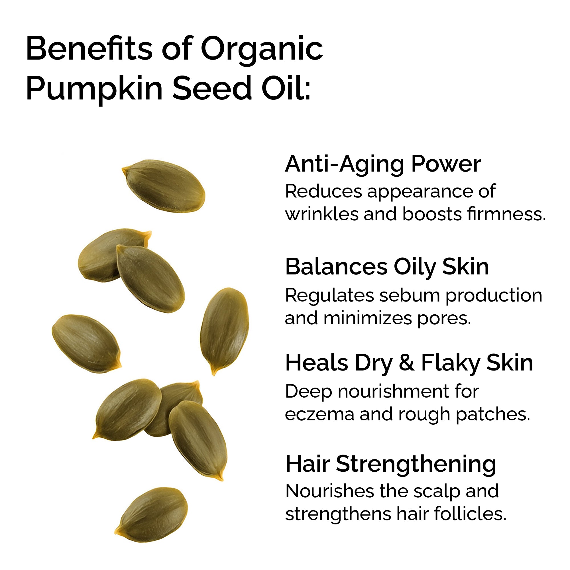 Organic Pumpkin Seed Oil 100% Pure Cold-Pressed for Face, Body &amp; Hair