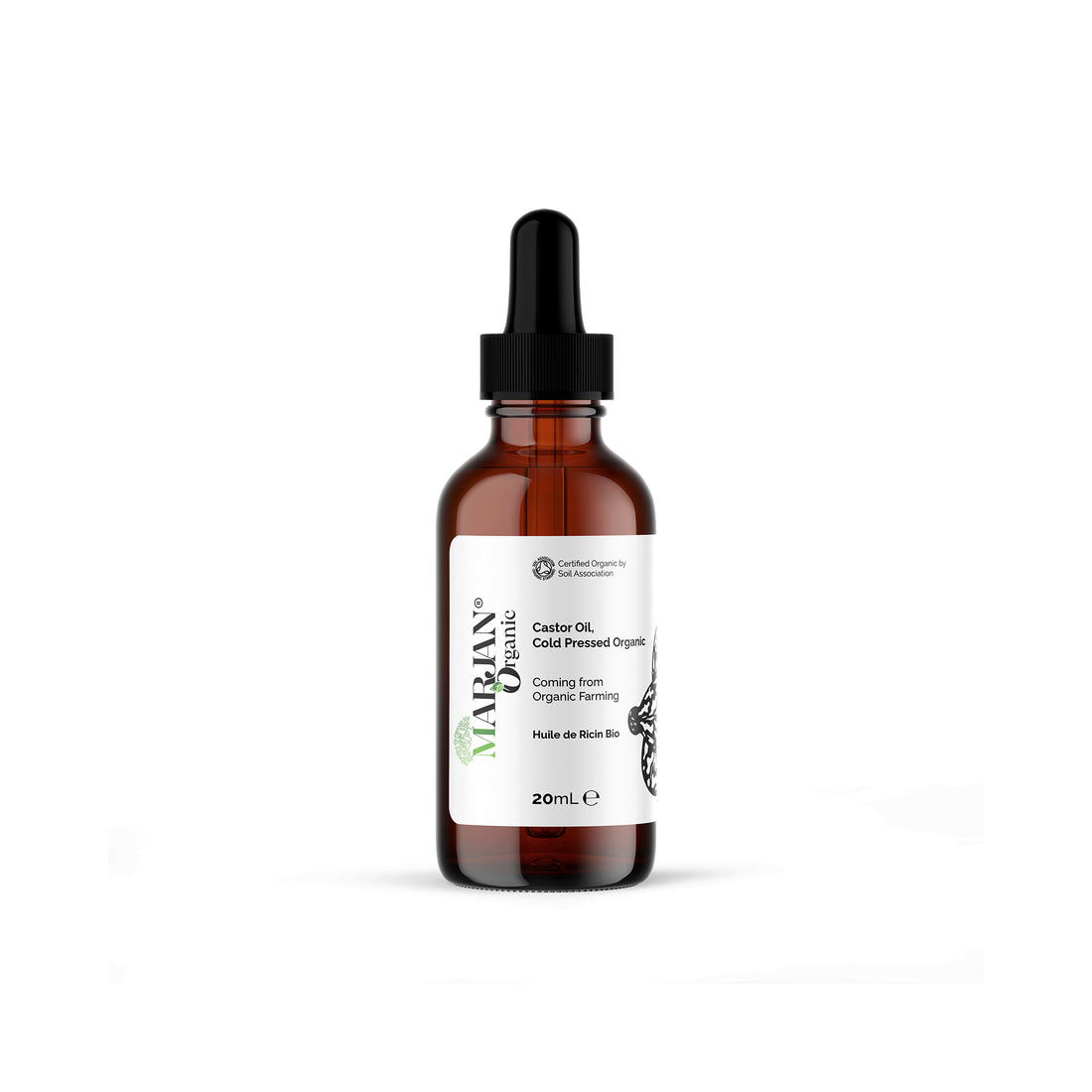 Organic Castor Oil – 100% Pure, Cold-Pressed for Hair, Skin &amp; Lashes