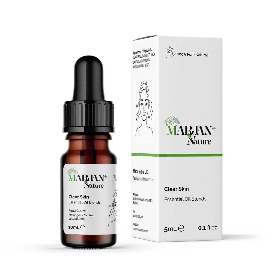 Mélange Peau Claire – Huiles essentielles contre l&