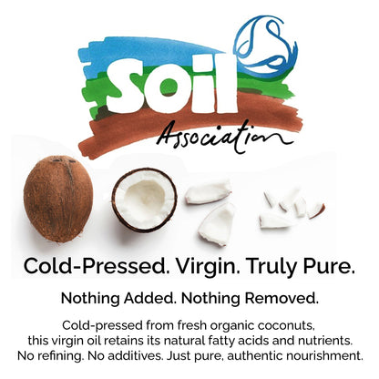 Huile de coco vierge biologique - Pressée à froid pour la peau et les cheveux