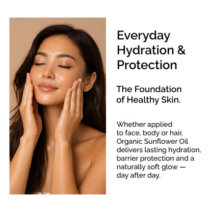 Huile de tournesol biologique – Huile 100 % naturelle et pure pour les cheveux et la peau