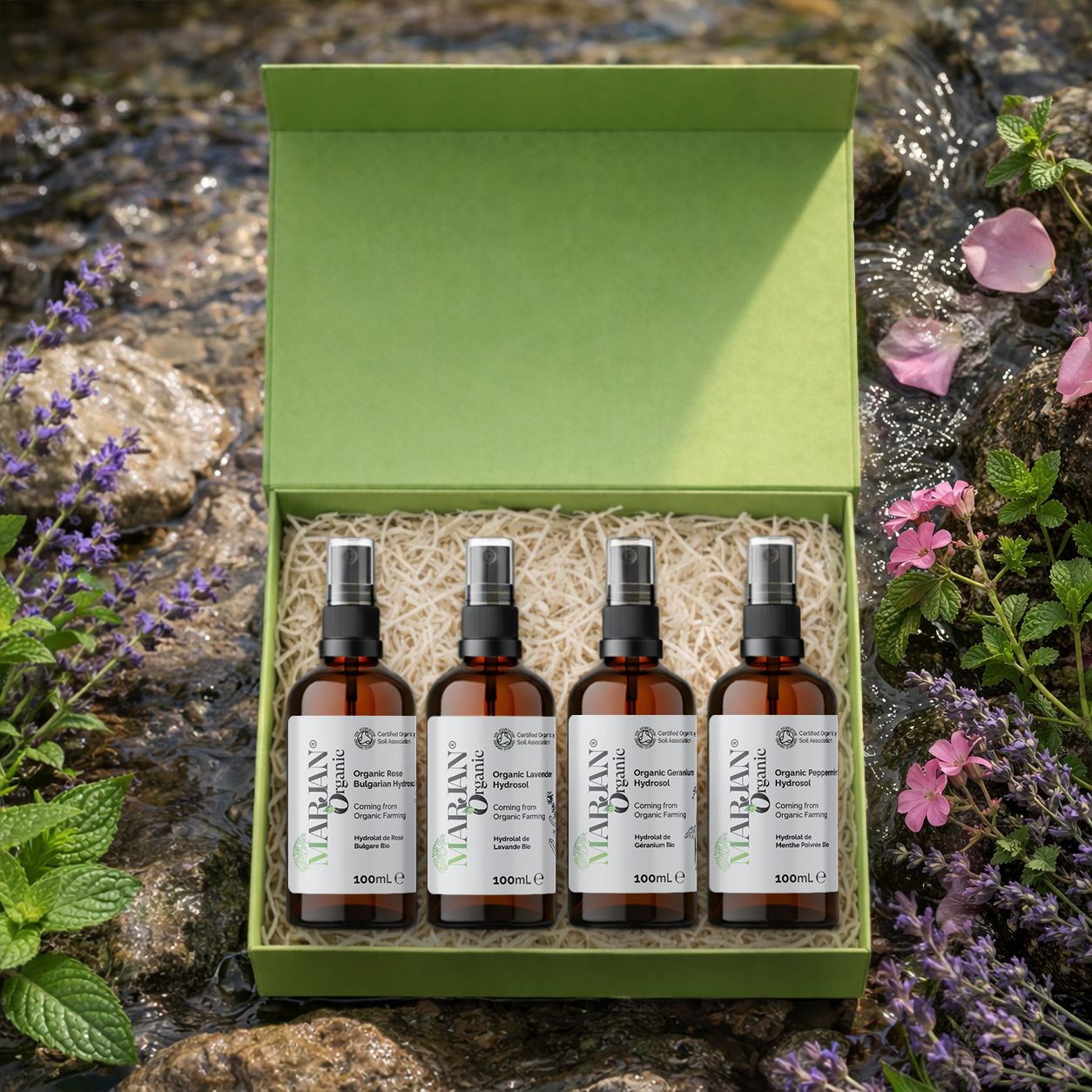 Botanical Mist Collection – 4 Pure Floral Hydrosols