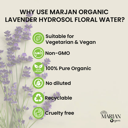 Organic Lavender Hydrosol Floral Water - Face toner (Certified by Soil Association)