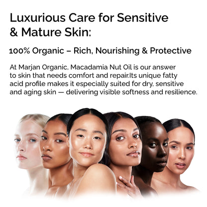 Organic Macadamia Oil – Pure Cold-Pressed Oil for Face &amp; Hair Care