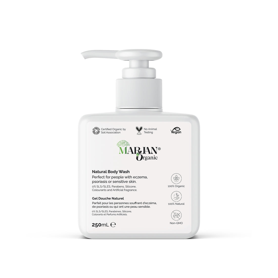 Natural Body Wash with Coconut & Sunflower Oil – Moisturizing & Vegan