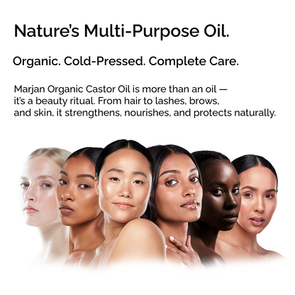 Organic Castor Oil – 100% Pure, Cold-Pressed for Hair, Skin &amp; Lashes