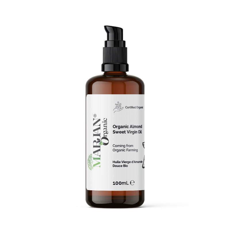 Organic Sweet Almond Oil – Pure Cold-Pressed Oil for Face &amp; Hair Care