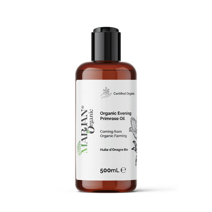 Organic Evening Primrose Oil – 100% Pure &amp; Cold-Pressed for Face, Body &amp; Hair