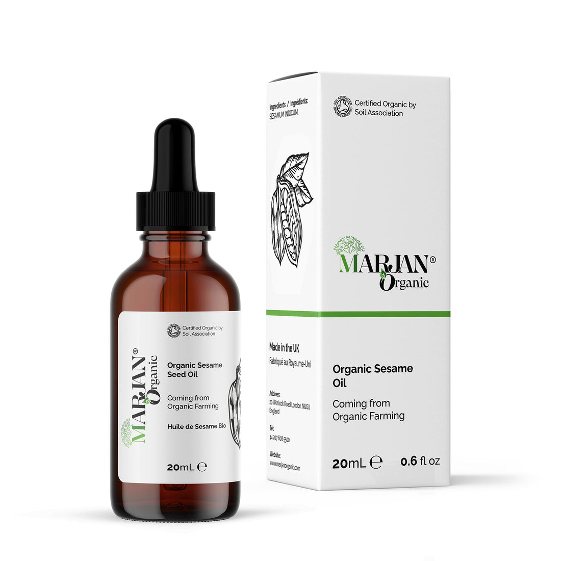 100 % Organic Cold-Pressed Sesame Seed Oil – Skin &amp; Hair Care