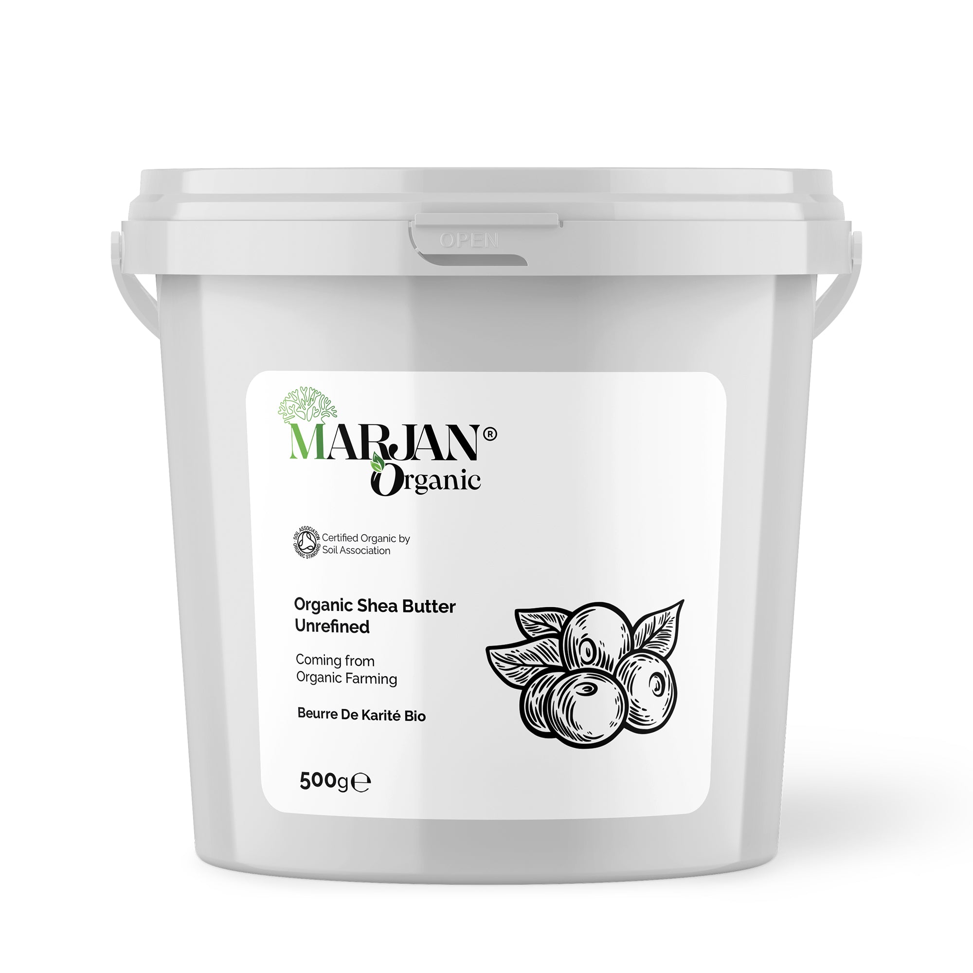Beurre de Karité Bio non raffiné - 100% Pur beurre (Certifié par Ecocert France &amp; Soil Association)