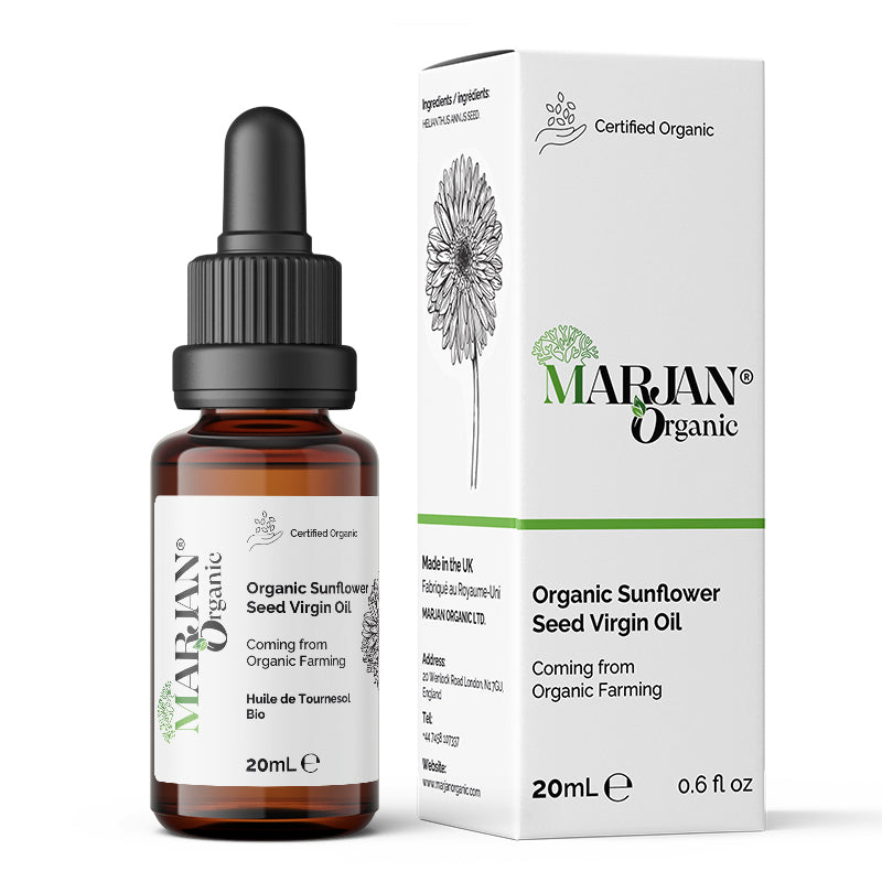 Organic Sunflower Oil 100% Pure &amp; Cold-Pressed for Face, Body, Hair &amp; Massage