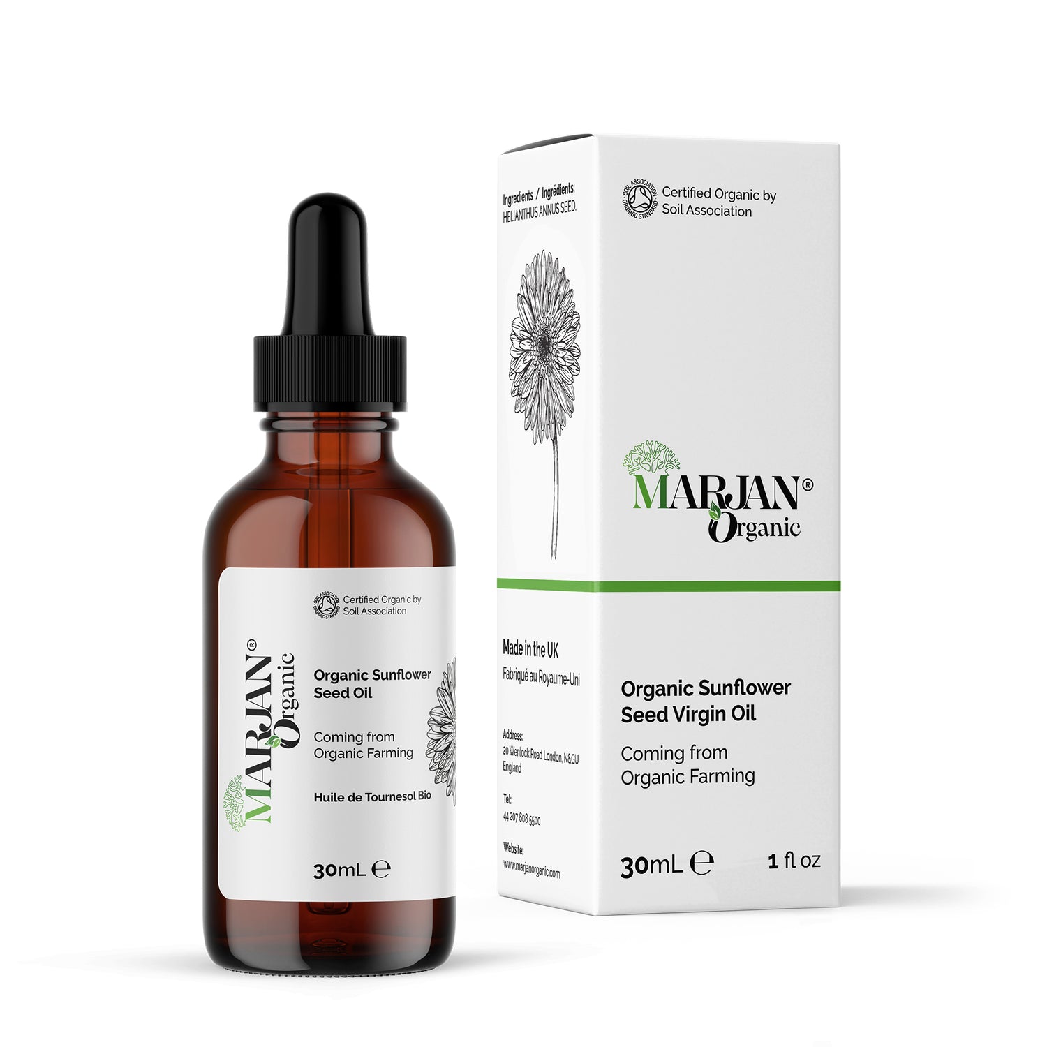 Huile de tournesol biologique – Huile 100 % naturelle et pure pour les cheveux et la peau