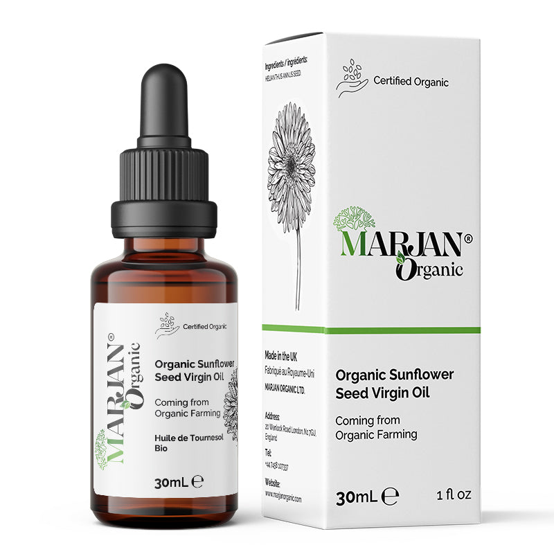 Organic Sunflower Oil 100% Pure &amp; Cold-Pressed for Face, Body, Hair &amp; Massage