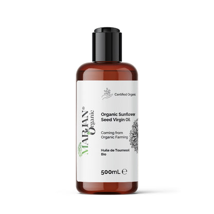 Organic Sunflower Oil 100% Pure &amp; Cold-Pressed for Face, Body, Hair &amp; Massage