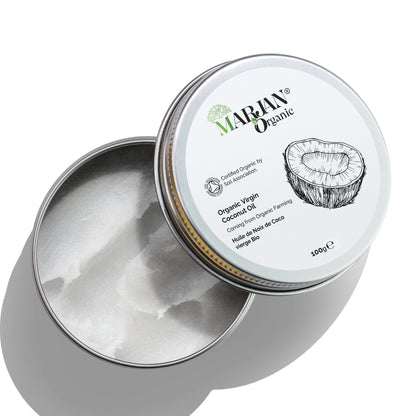 Huile de coco vierge biologique - Pressée à froid pour la peau et les cheveux